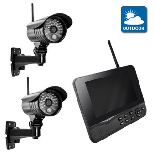 MTVision HS-200 Video-Funkberwachungssystem mit 2 Kameras und Monitor